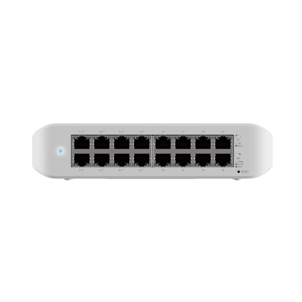 Ubiquiti UBNT UniFi Switch USW-Lite-16-PoE 16xGigabit 8x PoE out 45W 802.3at -af 16Gbps (USW-LITE-16-POE-EU)