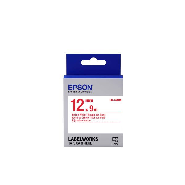 Epson Standard Tape - LK-4WRN Std Red/Wht 12/9 (C53S654011)