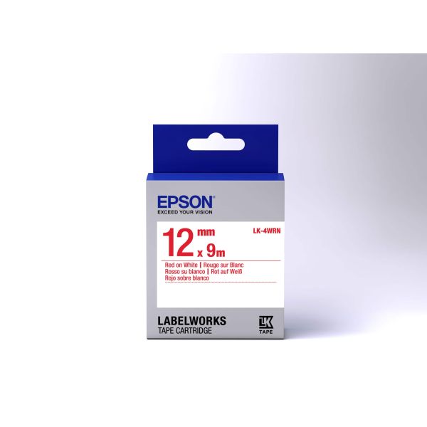 Epson Standard Tape - LK-4WRN Std Red/Wht 12/9 (C53S654011)