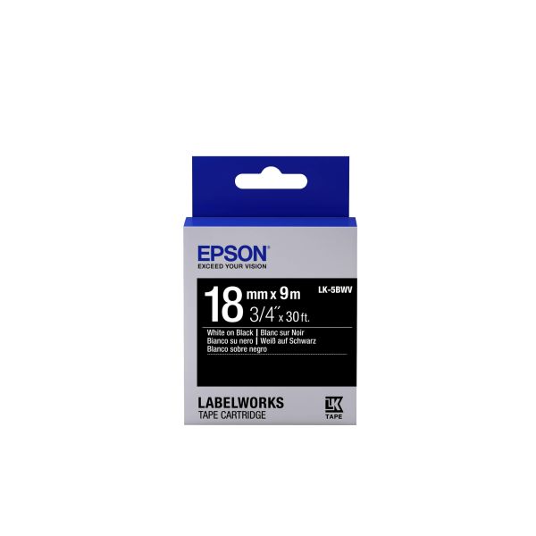 Epson Levendige label tape voor -etikettencassette LK-5BWV (C53S655014)
