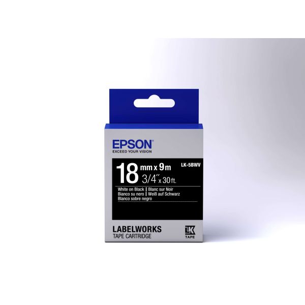 Epson Levendige label tape voor -etikettencassette LK-5BWV (C53S655014)
