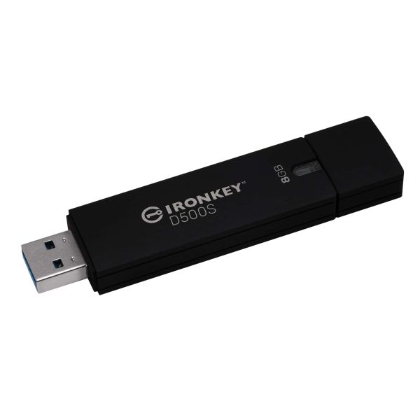 Kingston Technology IronKey 8GB D500S FIPS 140-3 niveau 3 (aangevraagd) AES-256 (IKD500S/8GB)  Kingston Technology IronKey 8GB D500S FIPS 140-3 niveau 3 (aangevraagd) AES-256 (IKD500S/8GB)