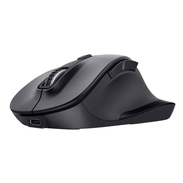 Trust Fyda Draadloze Muis – Multi-device muis – Oplaadbaar – 2400 DPI – Zwart (25708)