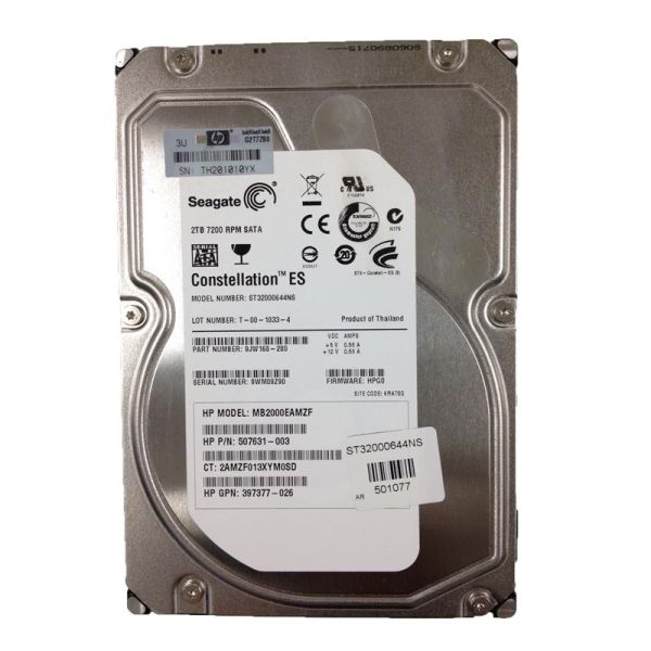 HP SATA HD 2TB 3,5inch 7,200rpm (507631-003-RFB)
