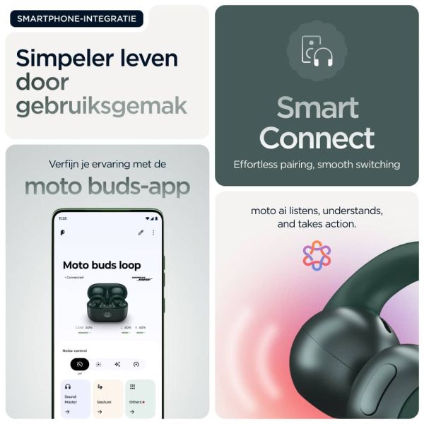 Motorola moto buds loop Headset Draadloos oorhaak Gesprekken/Muziek/Sport/Elke dag Bluetooth Groen (PG38C07165) Motorola moto buds loop Headset Draadloos oorhaak Gesprekken/Muziek/Sport/Elke dag Bluetooth Groen (PG38C07165)