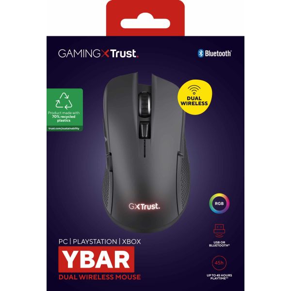 Trust GXT 931 Ybar muis Gamen Rechtshandig Bluetooth Laser 7200 DPI (25330)