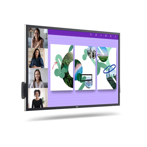 DELL P5524QT beeldkrant Interactief flatscreen 139,7 cm (55") LCD 350 cd/m² 4K Ultra HD Zwart Touchscreen (P5524QT)