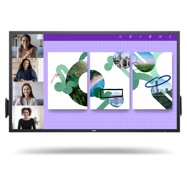 DELL P5524QT beeldkrant Interactief flatscreen 139,7 cm (55") LCD 350 cd/m² 4K Ultra HD Zwart Touchscreen (P5524QT) DELL P5524QT beeldkrant Interactief flatscreen 139,7 cm (55") LCD 350 cd/m² 4K Ultra HD Zwart Touchscreen (P5524QT)