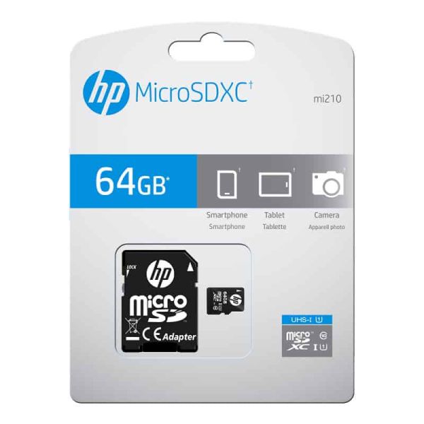 HP SDU64GBXC10HP-EF flashgeheugen 64 GB MicroSDXC UHS-I Klasse 10 (SDU64GBXC10HP-EF)