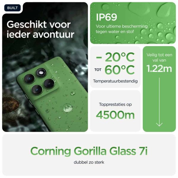Motorola edge 60 16,9 cm (6.67") Dual SIM Android 15 5G USB Type-C 8 GB 256 GB 5200 mAh Groen (PB7H0003SE)