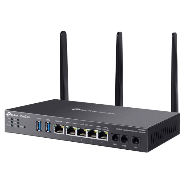 TP-Link Omada DR3220v-4G draadloze router Gigabit Ethernet Dual-band (2.4 GHz / 5 GHz) Zwart (DR3220V-4G(EU))