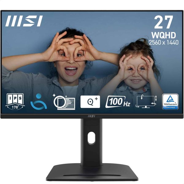 MSI Pro MP275QPG computer monitor 68,6 cm (27") 2560 x 1440 Pixels Wide Quad HD LCD Zwart (PRO MP275QPG)