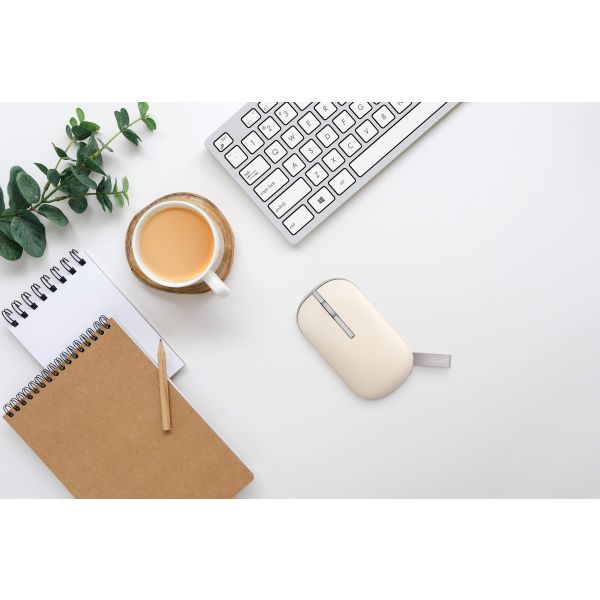 ASUS Marshmallow Mouse MD100 muis Kantoor Ambidextrous RF-draadloos + Bluetooth Optisch 1600 DPI (90XB07A0-BMU0A0)