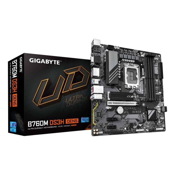 GIGABYTE B760M DS3H GEN5 moederbord Intel B760 Express LGA 1700 micro ATX (B760M DS3H GEN5) GIGABYTE B760M DS3H GEN5 moederbord Intel B760 Express LGA 1700 micro ATX (B760M DS3H GEN5)