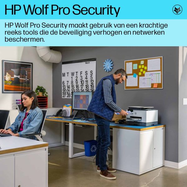 HP OfficeJet Pro 9130b Draadloos All-in-One Kleur Printer, Dubbelzijdig printen; Kopieerapparaat, Scanner (4U561B#686)