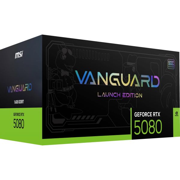 MSI GeForce RTX 5080 16G VANGUARD SOC LAUNCH EDITION NVIDIA 16 GB GDDR7 (508016GVANGSOCLAUN)