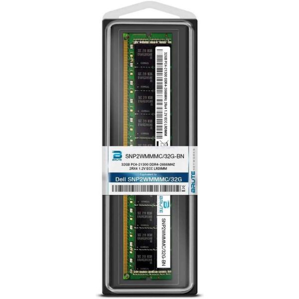 DELL 32GB (1*32GB) 2RX4 PC4-21300V-L DDR4-2666MHZ LRDIMM (SNP2WMMMC/32G)