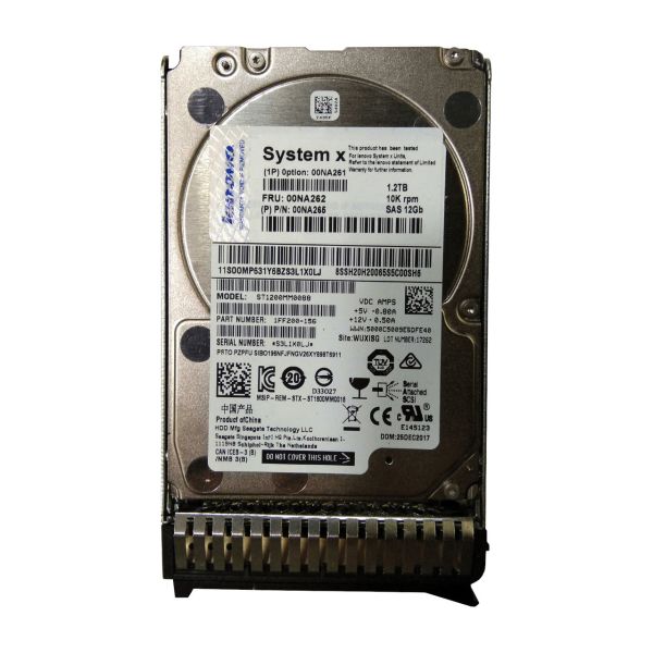 Lenovo 1.2TB 10K 12Gbps SAS 2.5in Hard Drive (00NA261)