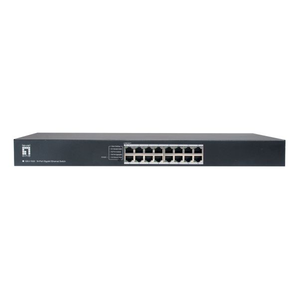 LevelOne GEU-1632 Unmanaged Gigabit Ethernet (10/100/1000) 1U Grijs (GEU-1632)