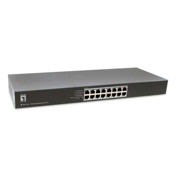 LevelOne GEU-1632 Unmanaged Gigabit Ethernet (10/100/1000) 1U Grijs (GEU-1632)