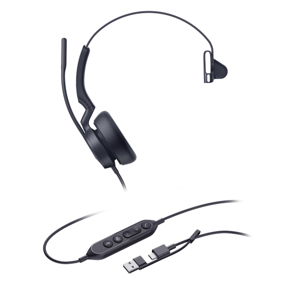 Yealink UH46 Mono Teams USB-C/A Headset (UH46 MONO TEAMS USB-C/A)