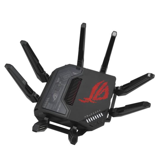 ASUS ROG Rapture GT-BE98 draadloze router 10 Gigabit Ethernet Quad-band (2.4 GHz / 5 GHz-1 / 5 GHz-2 / 6 GHz) Zwart (GT-BE98)
