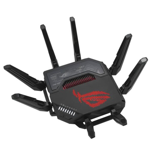 ASUS ROG Rapture GT-BE98 draadloze router 10 Gigabit Ethernet Quad-band (2.4 GHz / 5 GHz-1 / 5 GHz-2 / 6 GHz) Zwart (GT-BE98)