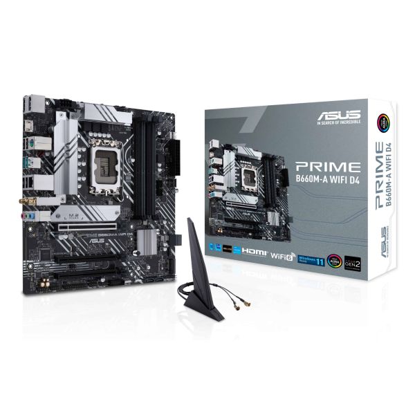 ASUS PRIME B660M-A WIFI D4 Intel B660 LGA 1700 micro ATX (PRIME B660M-A WIFI D4)