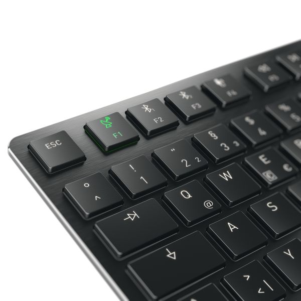 CHERRY KW X ULP 2.0 MINI toetsenbord Thuis/Werk USB + RF Wireless + Bluetooth QWERTZ Duits Zwart (G8U-27050LTBDE-2)