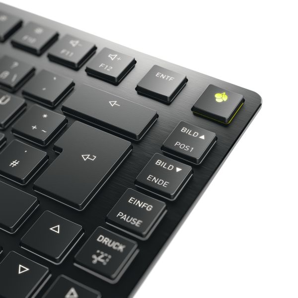 CHERRY KW X ULP 2.0 MINI toetsenbord Thuis/Werk USB + RF Wireless + Bluetooth QWERTZ Duits Zwart (G8U-27050LTBDE-2)