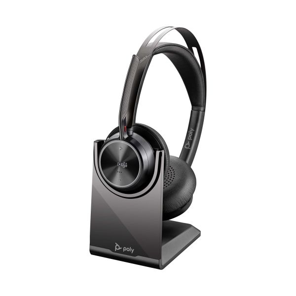 Poly Voyager Focus 2 Microsoft Teams Certified USB-C-C Headset +USB-C/A Adapter +Charging Stand (9T9J6AA)