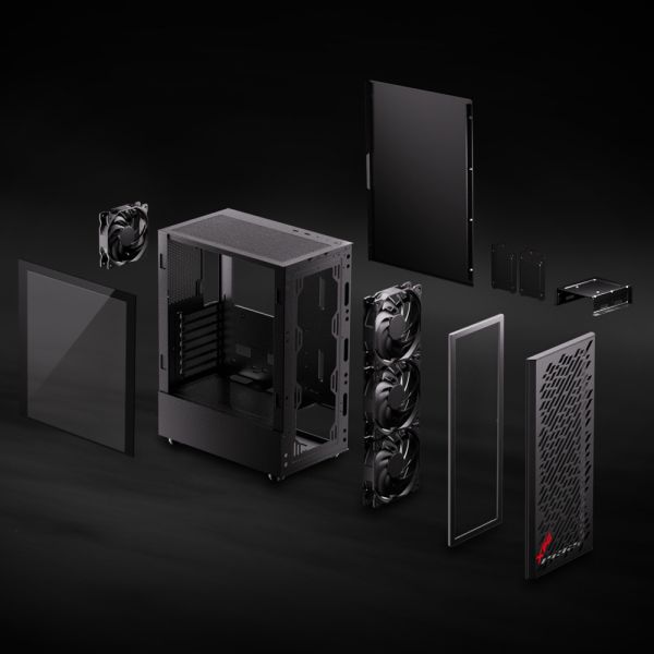 XPG VALOR AIR Midi Tower Zwart (75261054)