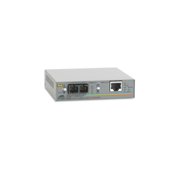 Allied Telesis 100TX to 100FX (SC) media converter netwerk media converter 100 Mbit/s 1310 nm (AT-MC102XL-20) Allied Telesis 100TX to 100FX (SC) media converter netwerk media converter 100 Mbit/s 1310 nm (AT-MC102XL-20)