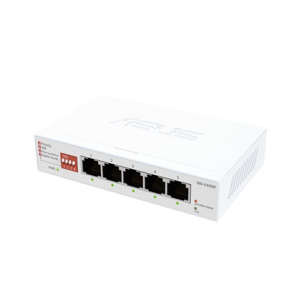 ASUS QG-U1050 Unmanaged 2.5G Ethernet (100/1000/2500) Wit (90IG09Z0-MO3B00)