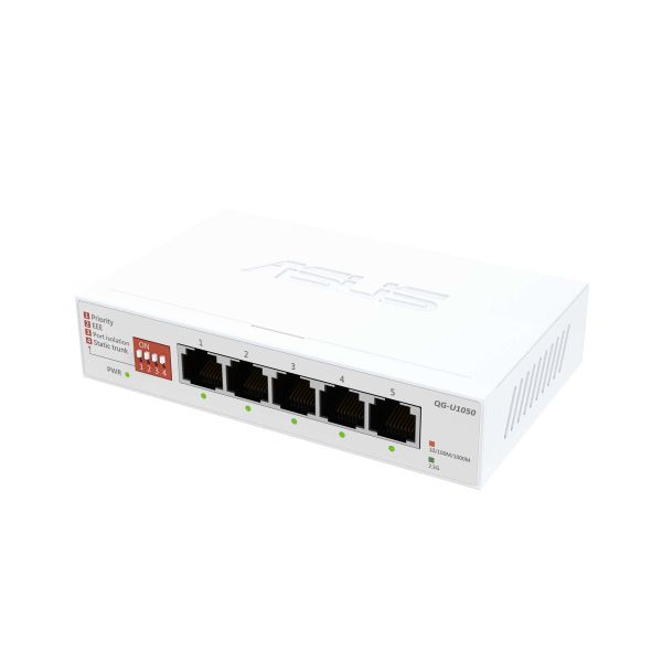 ASUS QG-U1050 Unmanaged 2.5G Ethernet (100/1000/2500) Wit (90IG09Z0-MO3B00)