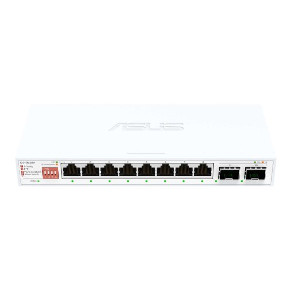 ASUS QG-U1080 Unmanaged 2.5G Ethernet (100/1000/2500) Wit (90IG0A00-MO3B00)