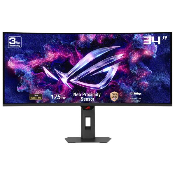 ASUS ROG Strix OLED XG34WCDG computer monitor 86,4 cm (34") 3440 x 1440 Pixels UltraWide Quad HD QD-OLED Zwart (90LM0B70-B01171)
