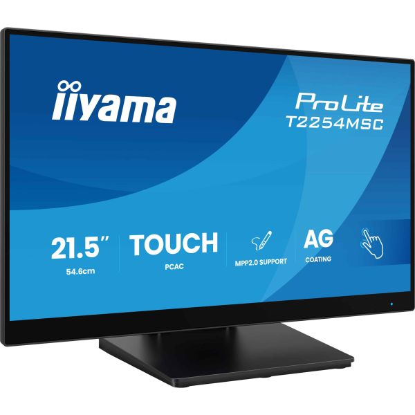 iiyama T2254MSC-B2AG computer monitor 54,6 cm (21.5") 1920 x 1080 Pixels Full HD LED Touchscreen Zwart (T2254MSC-B2AG)
