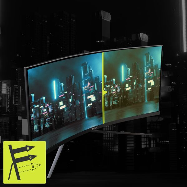 MSI MAG 345CQRDE computer monitor 86,4 cm (34") 3440 x 1440 Pixels UltraWide Dual Quad HD Zwart (9S6-3DD14H-003 |9S6-3DD14H-027)