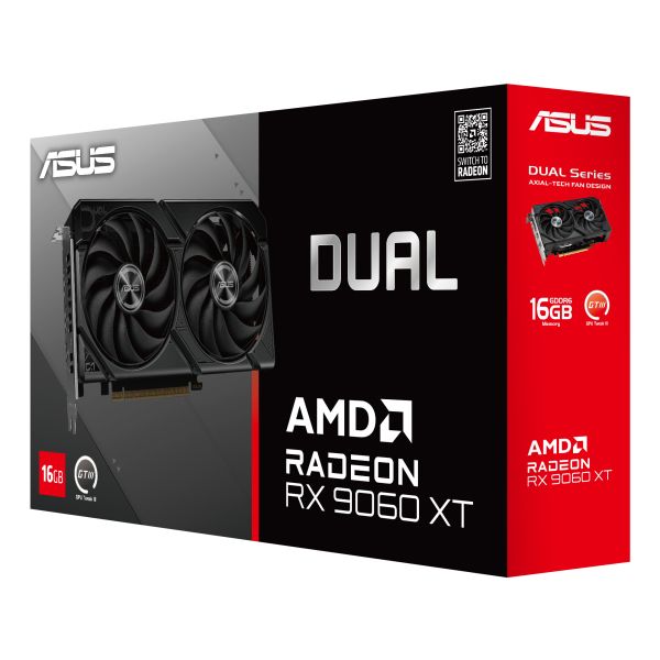 ASUS Dual -RX9060XT-16G AMD Radeon RX 9060 XT 16 GB GDDR6 (90YV0LG2-M0NA00)