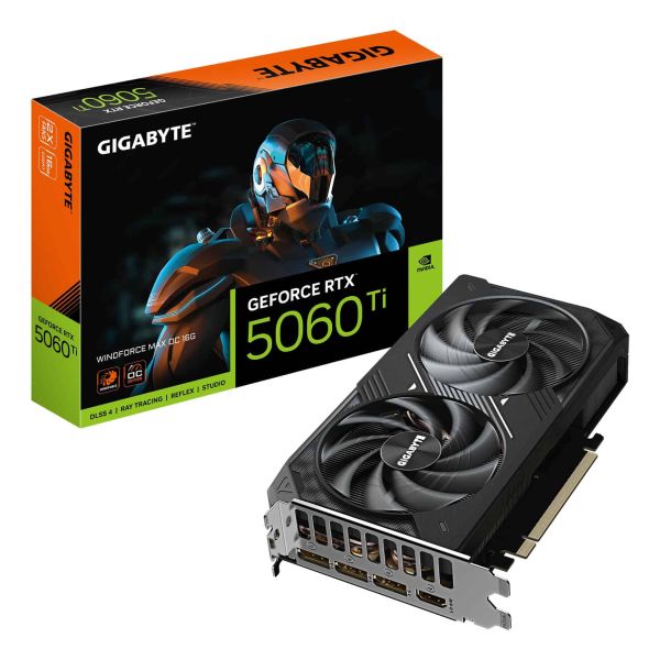 GIGABYTE GeForce RTX 5060 Ti WINDFORCE MAX OC 16G NVIDIA 16 GB GDDR7 (GV-N506TWF2MAX OC-16GD)
