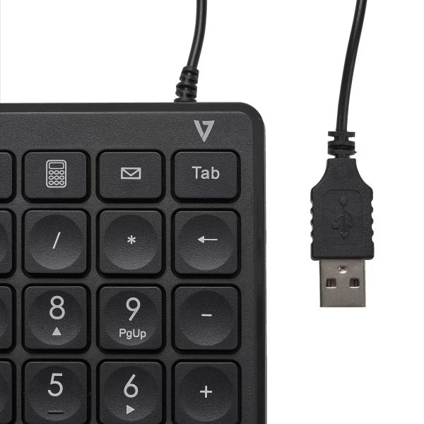 V7 KP350 numeriek toetsenbord Laptop/pc USB Zwart (KP350)