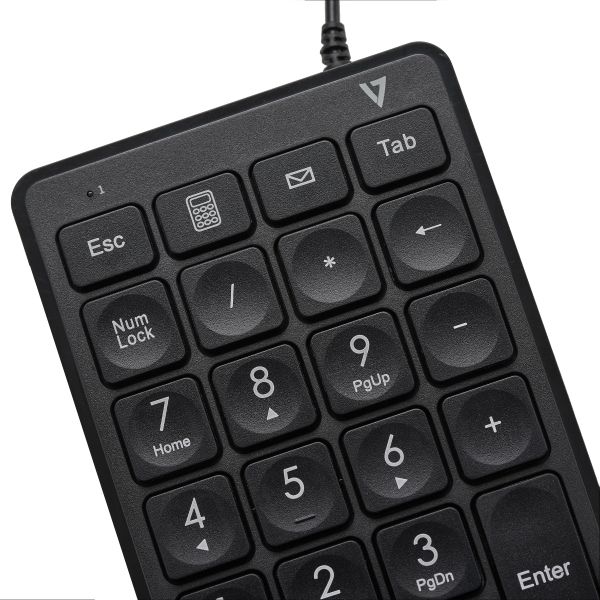 V7 KP350 numeriek toetsenbord Laptop/pc USB Zwart (KP350)