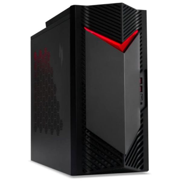 Acer Nitro 50 (N50-660) Intel Core Ultra 7 265F 32 GB DDR5-SDRAM 1 TB SSD NVIDIA GeForce RTX 5060 Windows 11 Home Desktop PC Zwart, Rood (DG.E4FEG.006)