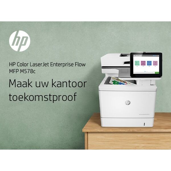 HP Color LaserJet Enterprise Flow LaserJet Enterprise Flow M578c Multifunction Kleur Printer, Alleen Ethernet; Kopieerapparaat, scanner (7ZU87A)