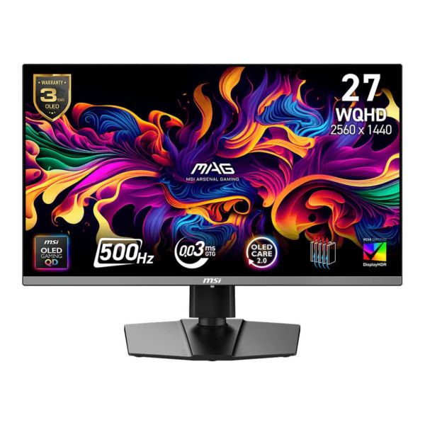 MSI MAG 272QP QD-OLED X50 computer monitor 67,3 cm (26.5") 2560 x 1440 Pixels Wide Quad HD Zwart (9S6-3CD79A-032)