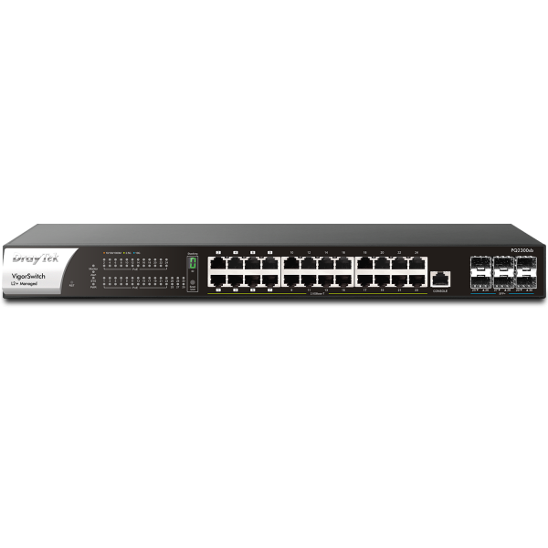 Draytek VigorSwitch PQ-2300X 24-port 10G met 6 SFP+ en (VSWITCH-PQ2300XB-DE-AT-CH)