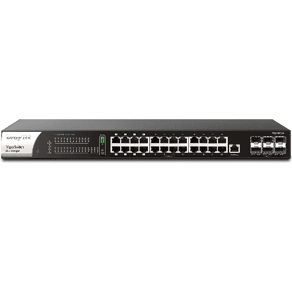 Draytek Switch 440mm DrayTek VigorSwitch PQ-2300X  6*SFP+/24*XG/PoE retail (VSWITCH-PQ2300XB-DE-AT-CH)