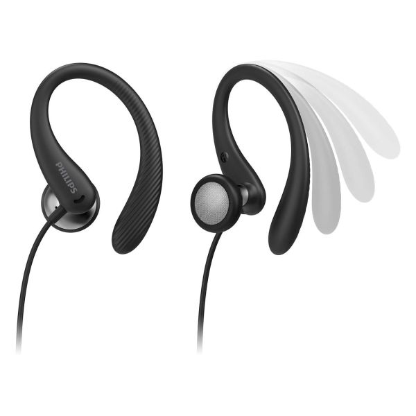 Philips TAA1105BK/00 hoofdtelefoon/headset Bedraad oorhaak, In-ear Sporten Zwart (TAA1105BK/00)