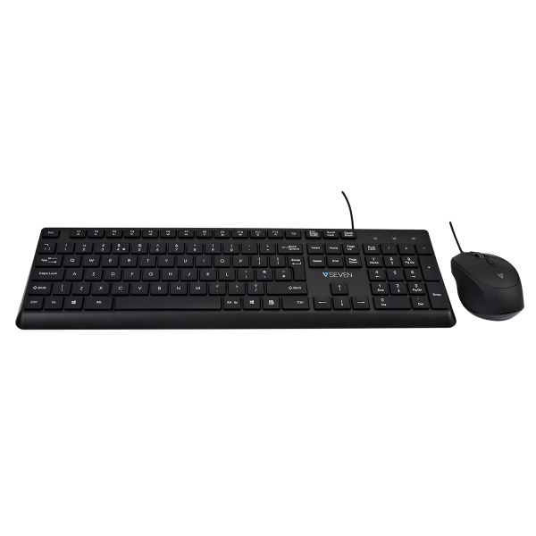 V7 CKU350UK toetsenbord Inclusief muis Universeel USB QWERTY Brits Engels Zwart (CKU350UK)